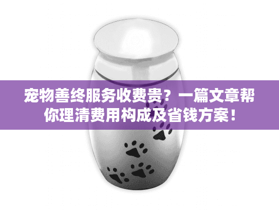 宠物善终服务收费贵？一篇文章帮你理清费用构成及省钱方案！