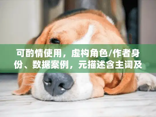 可酌情使用，虚构角色/作者身份、数据案例，元描述含主词及行动词