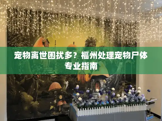 宠物离世困扰多？福州处理宠物尸体专业指南