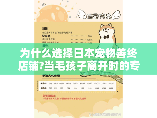 为什么选择日本宠物善终店铺?当毛孩子离开时的专业告别指南