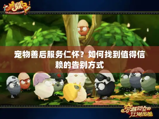 宠物善后服务仁怀？如何找到值得信赖的告别方式