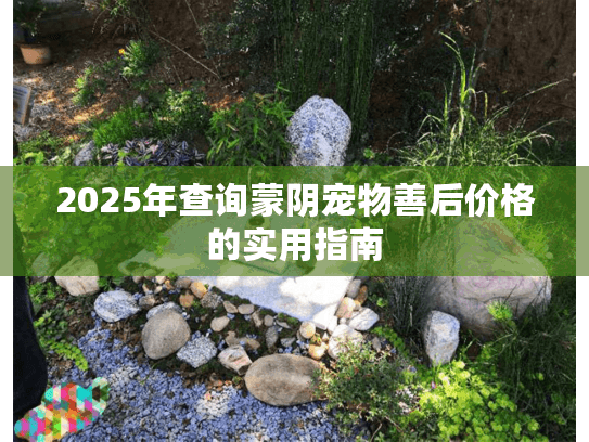2025年查询蒙阴宠物善后价格的实用指南 2025年查询蒙阴宠物善后价格的实用指南