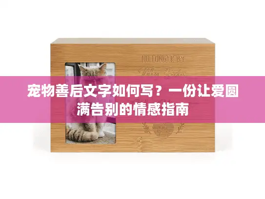 宠物善后文字如何写？一份让爱圆满告别的情感指南