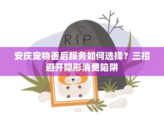 安庆宠物善后服务如何选择？三招避开隐形消费陷阱