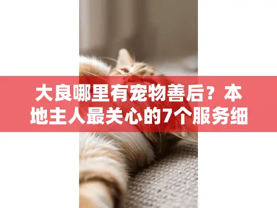 大良哪里有宠物善后？本地主人最关心的7个服务细节解析
