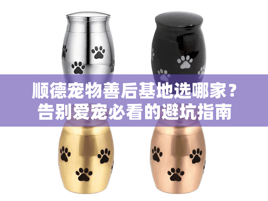 顺德宠物善后基地选哪家?告别爱宠必看的避坑指南 顺德宠物善后基地选哪家?告别爱宠必看的避坑指南