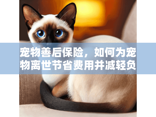 宠物善后保险，如何为宠物离世节省费用并减轻负担？