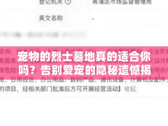 宠物的烈士墓地真的适合你吗?告别爱宠的隐秘遗憾揭晓 宠物的烈士墓地真的适合你吗?告别爱宠的隐秘遗憾揭晓