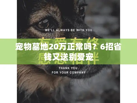 宠物墓地20万正常吗？6招省钱又送别爱宠