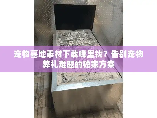 宠物墓地素材下载哪里找？告别宠物葬礼难题的独家方案