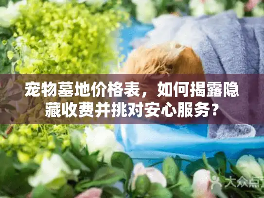 宠物墓地价格表,如何揭露隐藏收费并挑对安心服务? 宠物墓地价格表,如何揭露隐藏收费并挑对安心服务?