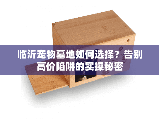 临沂宠物墓地如何选择？告别高价陷阱的实操秘密