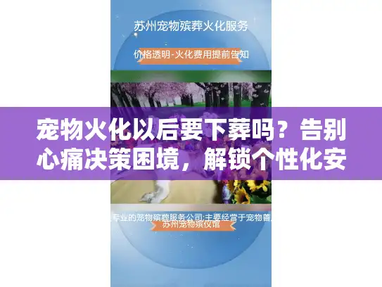 宠物火化以后要下葬吗?告别心痛决策困境,解锁个性化安葬方案 宠物火化以后要下葬吗?告别心痛决策困境,解锁个性化安葬方案