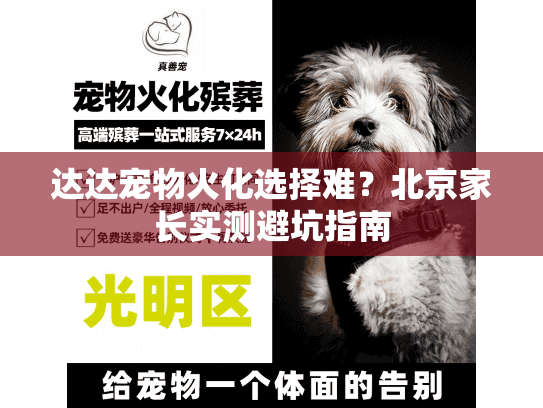 达达宠物火化选择难？北京家长实测避坑指南