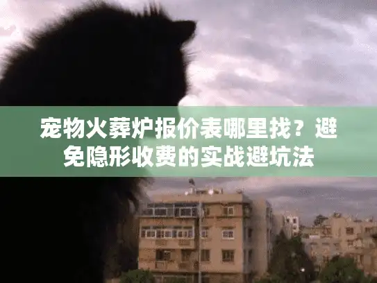 宠物火葬炉报价表哪里找？避免隐形收费的实战避坑法