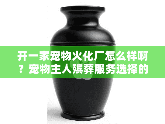 开一家宠物火化厂怎么样啊？宠物主人殡葬服务选择的深度痛点解析与行动方案