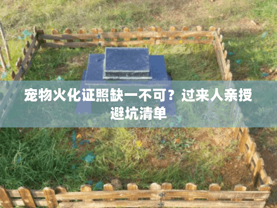 宠物火化证照缺一不可？过来人亲授避坑清单