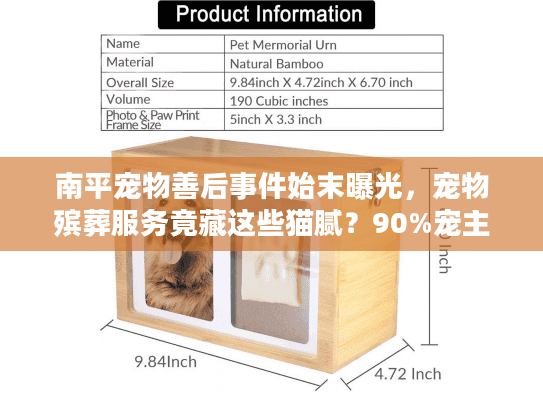 南平宠物善后事件始末曝光，宠物殡葬服务竟藏这些猫腻？90%宠主都踩过！