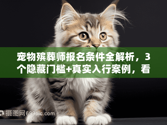 宠物殡葬师报名条件全解析，3个隐藏门槛+真实入行案例，看完再决定！