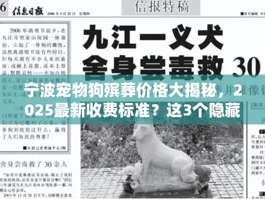 宁波宠物狗殡葬价格大揭秘，2025最新收费标准？这3个隐藏坑别踩！