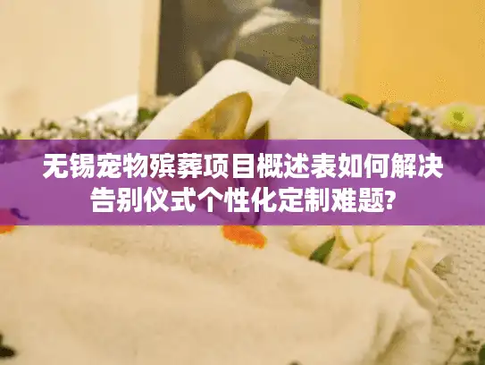 无锡宠物殡葬项目概述表如何解决告别仪式个性化定制难题?