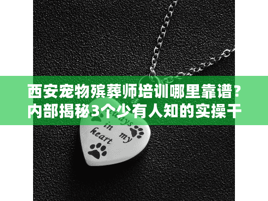西安宠物殡葬师培训哪里靠谱？内部揭秘3个少有人知的实操干货！