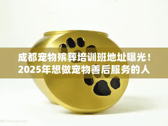 成都宠物殡葬培训班地址曝光！2025年想做宠物善后服务的人都在看