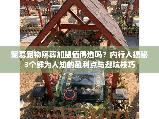 宠慕宠物殡葬加盟值得选吗？内行人揭秘3个鲜为人知的盈利点与避坑技巧