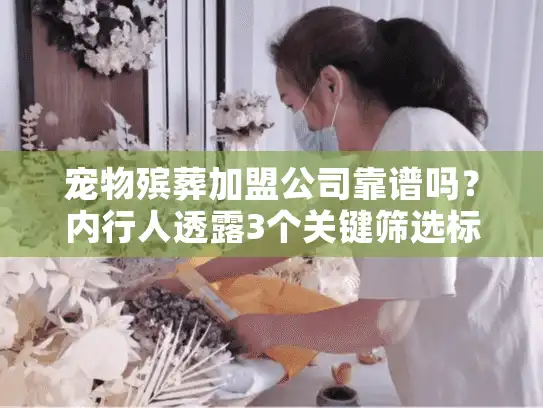 宠物殡葬加盟公司靠谱吗？内行人透露3个关键筛选标准（附真实案例）