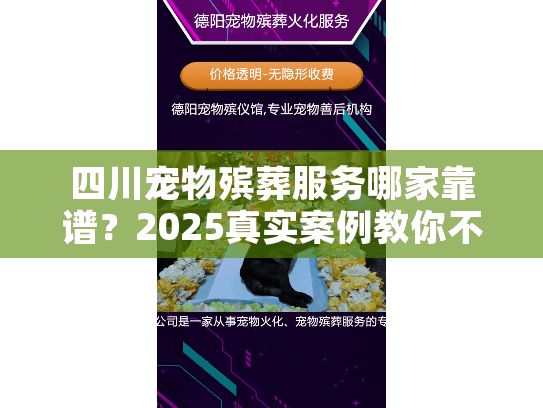 四川宠物殡葬服务哪家靠谱？2025真实案例教你不花冤枉钱