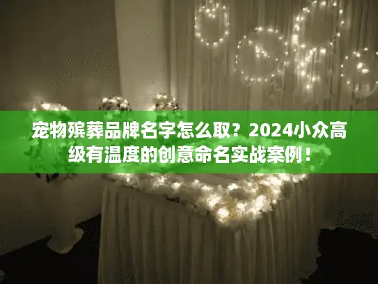 宠物殡葬品牌名字怎么取？2024小众高级有温度的创意命名实战案例！