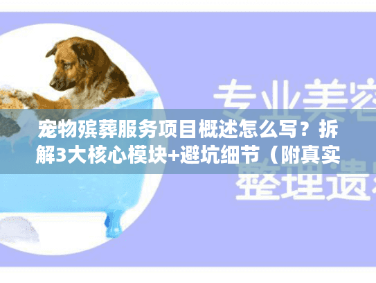 宠物殡葬服务项目概述怎么写?拆解3大核心模块+避坑细节(附真实案例) 宠物殡葬服务项目概述怎么写?拆解3大核心模块+避坑细节(附真实案例)