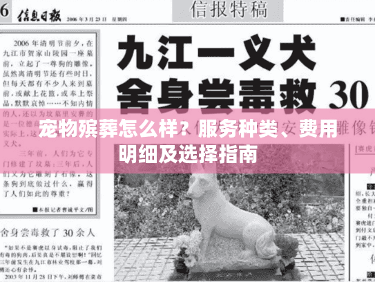 宠物殡葬怎么样？服务种类、费用明细及选择指南