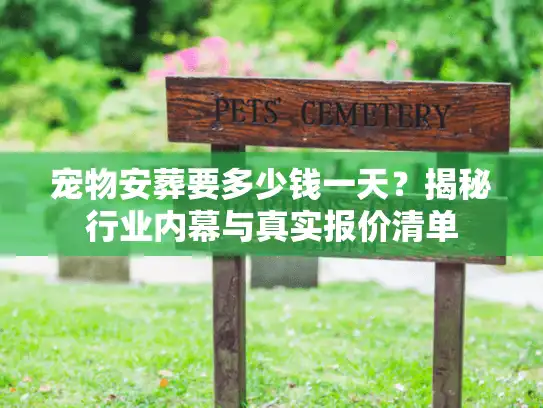 宠物安葬要多少钱一天？揭秘行业内幕与真实报价清单