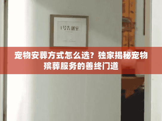 宠物安葬方式怎么选？独家揭秘宠物殡葬服务的善终门道