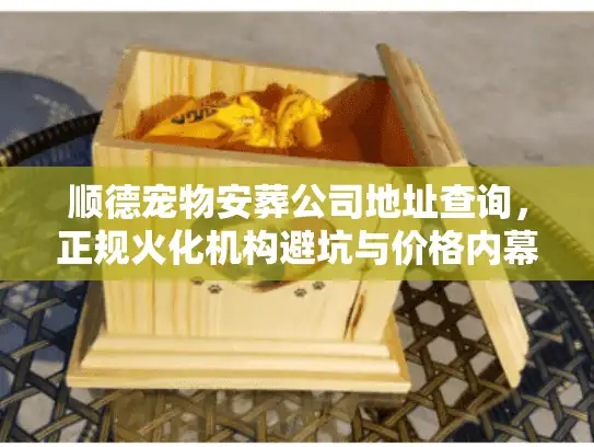 顺德宠物安葬公司地址查询，正规火化机构避坑与价格内幕