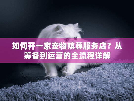 如何开一家宠物殡葬服务店？从筹备到运营的全流程详解