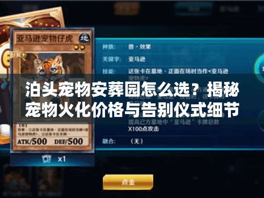 泊头宠物安葬园怎么选？揭秘宠物火化价格与告别仪式细节