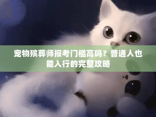 宠物殡葬师报考门槛高吗？普通人也能入行的完整攻略
