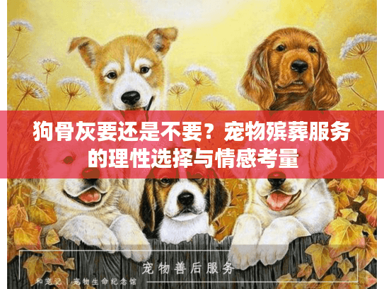 狗骨灰要还是不要？宠物殡葬服务的理性选择与情感考量