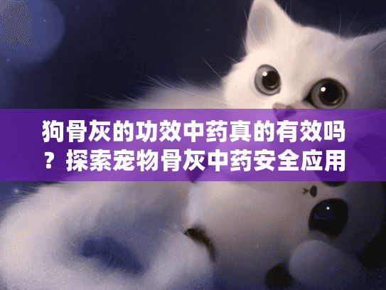 狗骨灰的功效中药真的有效吗？探索宠物骨灰中药安全应用