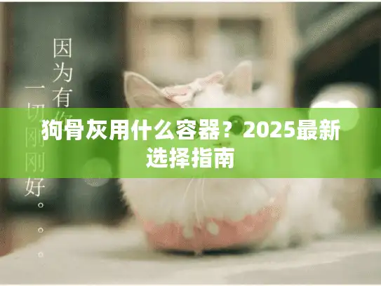 狗骨灰用什么容器?2025最新选择指南 狗骨灰用什么容器?2025最新选择指南