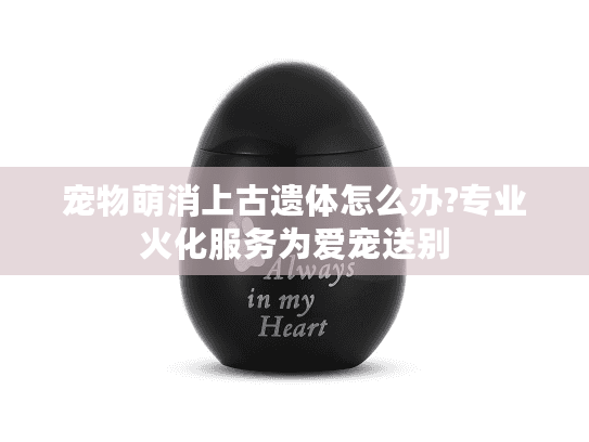 宠物萌消上古遗体怎么办?专业火化服务为爱宠送别