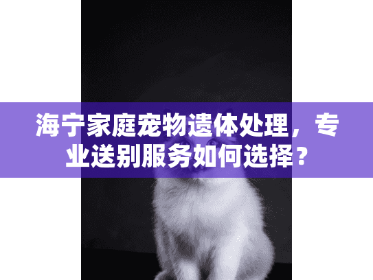 海宁家庭宠物遗体处理，专业送别服务如何选择？