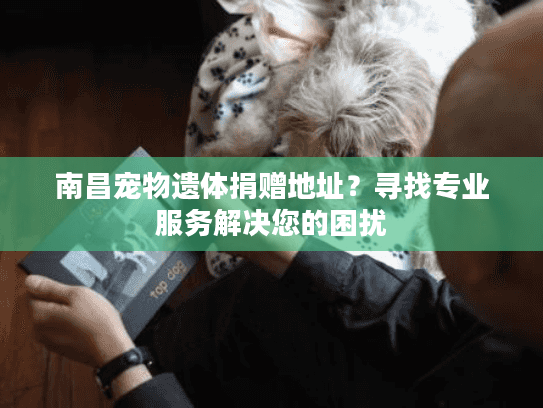南昌宠物遗体捐赠地址？寻找专业服务解决您的困扰