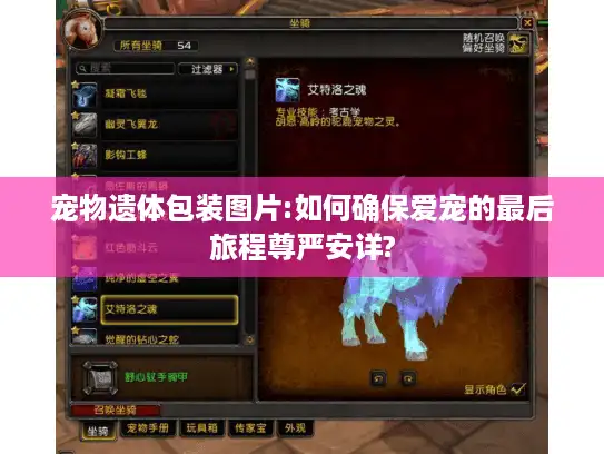 宠物遗体包装图片:如何确保爱宠的最后旅程尊严安详? 宠物遗体包装图片:如何确保爱宠的最后旅程尊严安详?