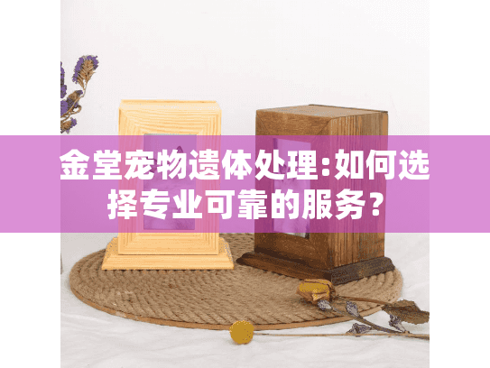 金堂宠物遗体处理:如何选择专业可靠的服务？