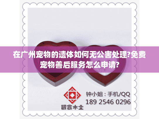 在广州宠物的遗体如何无公害处理?免费宠物善后服务怎么申请?