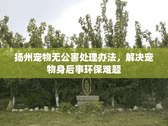扬州宠物无公害处理办法,解决宠物身后事环保难题 扬州宠物无公害处理办法,解决宠物身后事环保难题