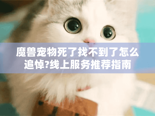 魔兽宠物死了找不到了怎么追悼?线上服务推荐指南